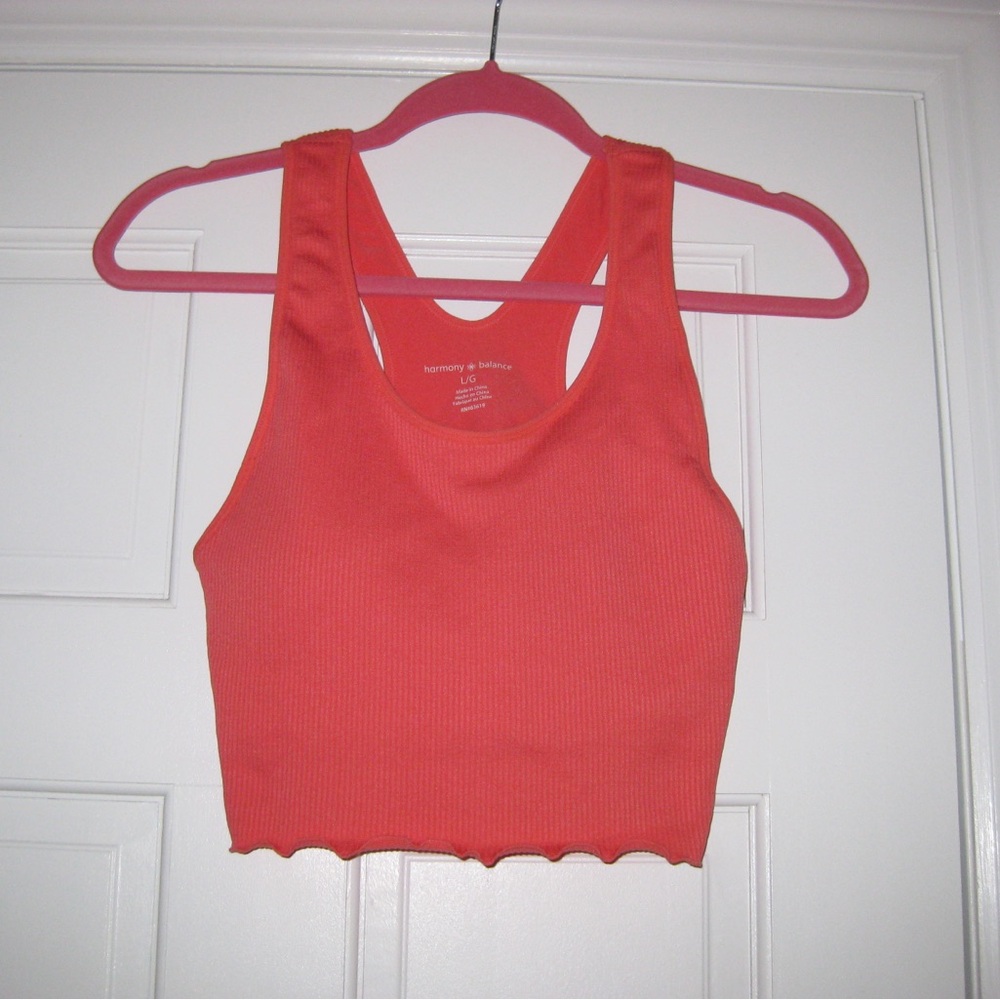 NWOT Harmony Balance Ribbed Crop Top Bra Large